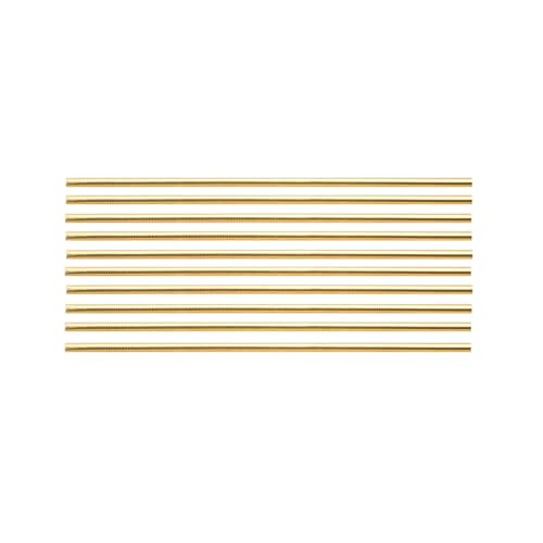 CREATIV DISCOUNT Verzierwachsstreifen halbrund, 10 Stück, 200 x 3 mm, Gold von CREATIV DISCOUNT