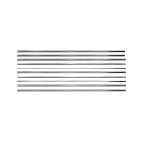 CREATIV DISCOUNT Verzierwachsstreifen halbrund, 10 Stück, 200 x 3 mm, Silber von CREATIV DISCOUNT