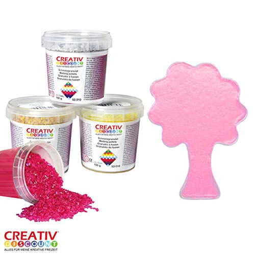 Creative Discount® Schmelzgranulat rosa 100 g PREISHIT von CREATIV DISCOUNT