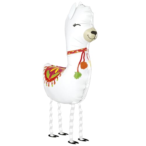 NEU Folienballon Airwalker Gemütliches Lama, weiß, 58x100cm NEU Folienballon Airwalker Gemütliches Lama, weiß, 58x100cm von CREATIV DISCOUNT