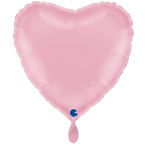 NEU Folienballon Herzballon, ca. 43cm, unifarben, rosa von CREATIV DISCOUNT