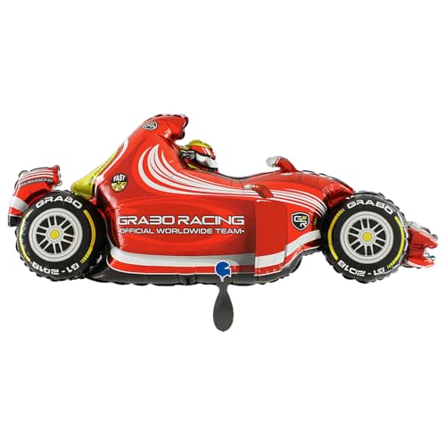 NEU Folienballon Rennauto Racing Car, rot, 100x41cm von CREATIV DISCOUNT