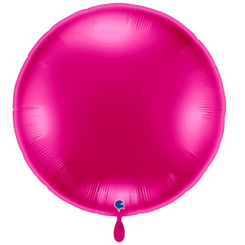 NEU Folienballon Riesen-Ballon XXL, rund, ca. 75x75cm, unifarben, magenta von CREATIV DISCOUNT