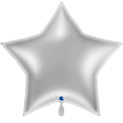 NEU Folienballon Riesen-Sternballon XXL, ca. 86x81cm, unifarben, silber von CREATIV DISCOUNT