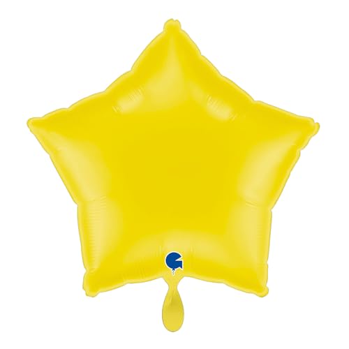 NEU Folienballon Stern, ca. 42x40cm, unifarben, gelb von CREATIV DISCOUNT