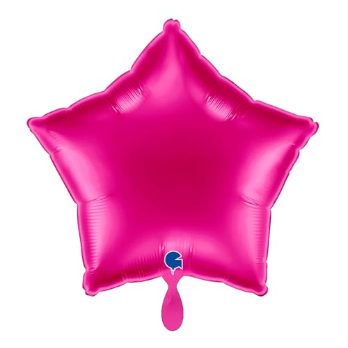 NEU Folienballon Stern, ca. 42x40cm, unifarben, magenta von CREATIV DISCOUNT