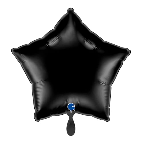 NEU Folienballon Stern, ca. 42x40cm, unifarben, schwarz von CREATIV DISCOUNT