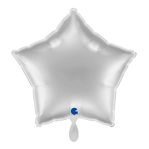 NEU Folienballon Stern, ca. 42x40cm, unifarben, silber von CREATIV DISCOUNT