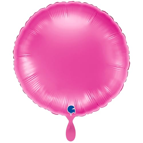 NEU Folienballon rund, ca. 38cm, unifarben, fuchsia von CREATIV DISCOUNT