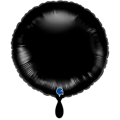 NEU Folienballon rund, ca. 38cm, unifarben, schwarz von CREATIV DISCOUNT