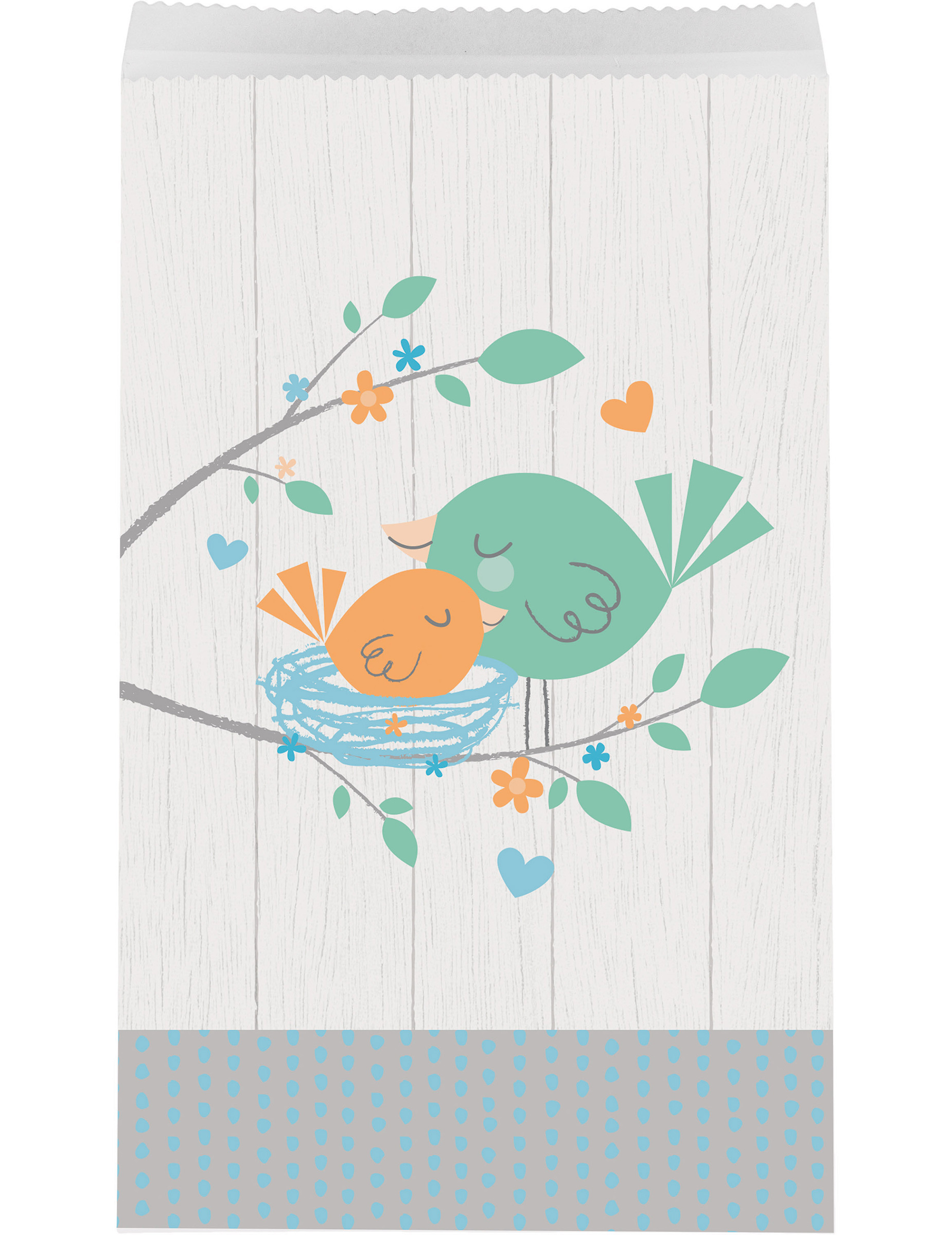 10 Hello Baby Papiertüten in Blau 20 x 11 cm Geschenktüten von CREATIVE PARTY