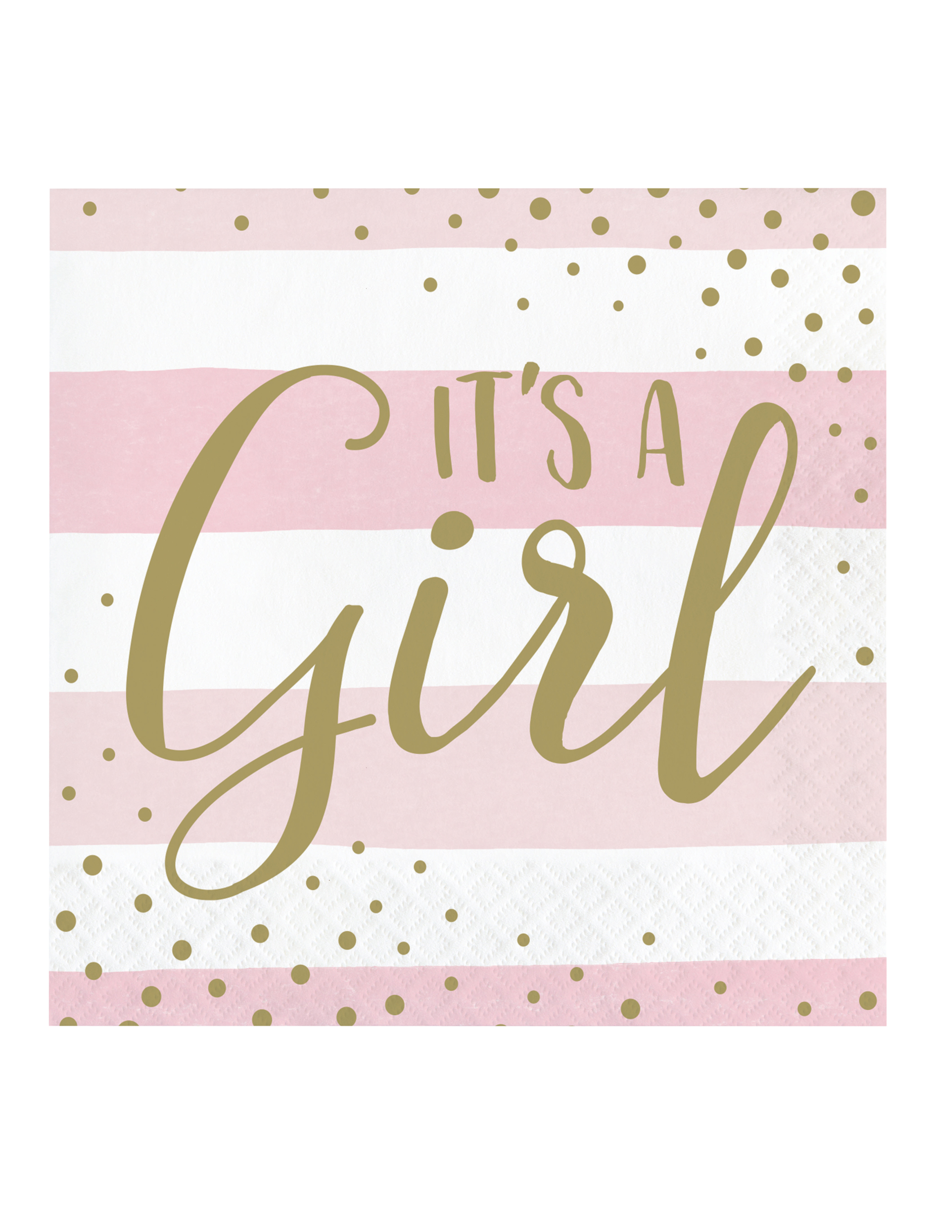 16 Servietten It's a Girl Rosa Gold 16 Servietten It's a Girl Rosa Gold von CREATIVE PARTY