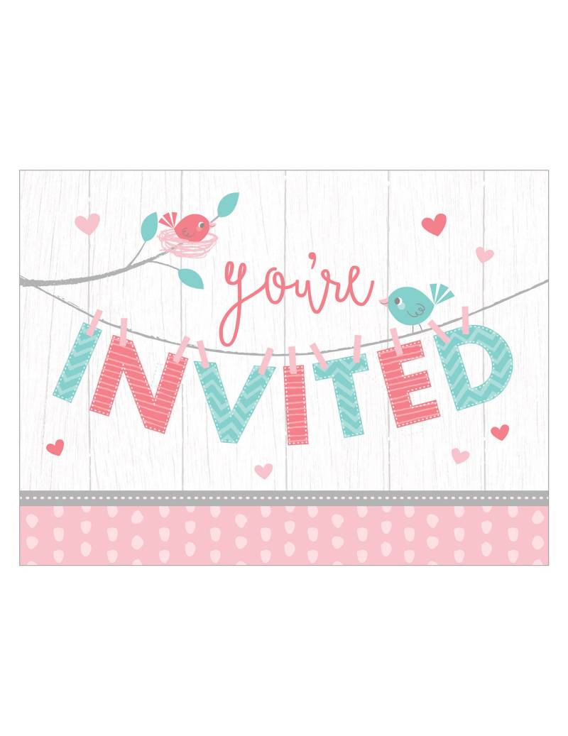 8 Hello Baby Einladungskarten zur Baby Shower 11x12 cm 8 Hello Baby Einladungskarten zur Baby Shower 11x12 cm von CREATIVE PARTY