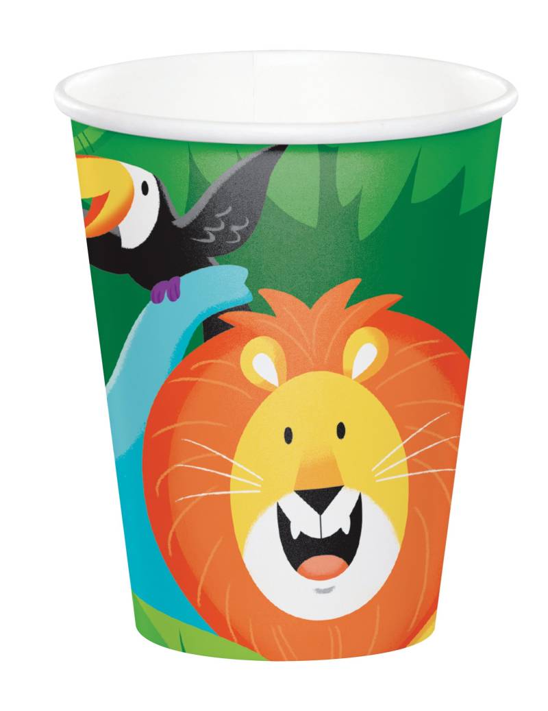 8 Pappbecher Dschungel Safari 260 ml 8 Pappbecher Dschungel Safari 260 ml von CREATIVE PARTY