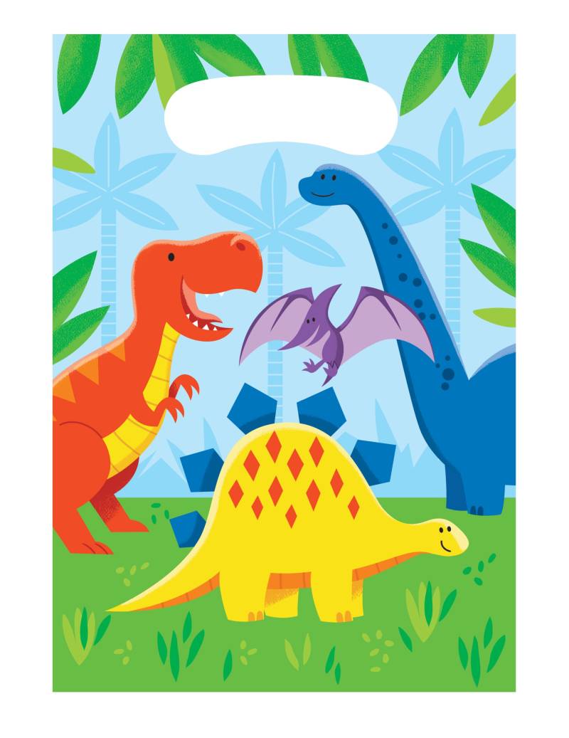 8 kleine Dinosaurier Geschenktüten 23 x 16 cm zum Geburtstag 8 kleine Dinosaurier Geschenktüten 23 x 16 cm zum Geburtstag von CREATIVE PARTY
