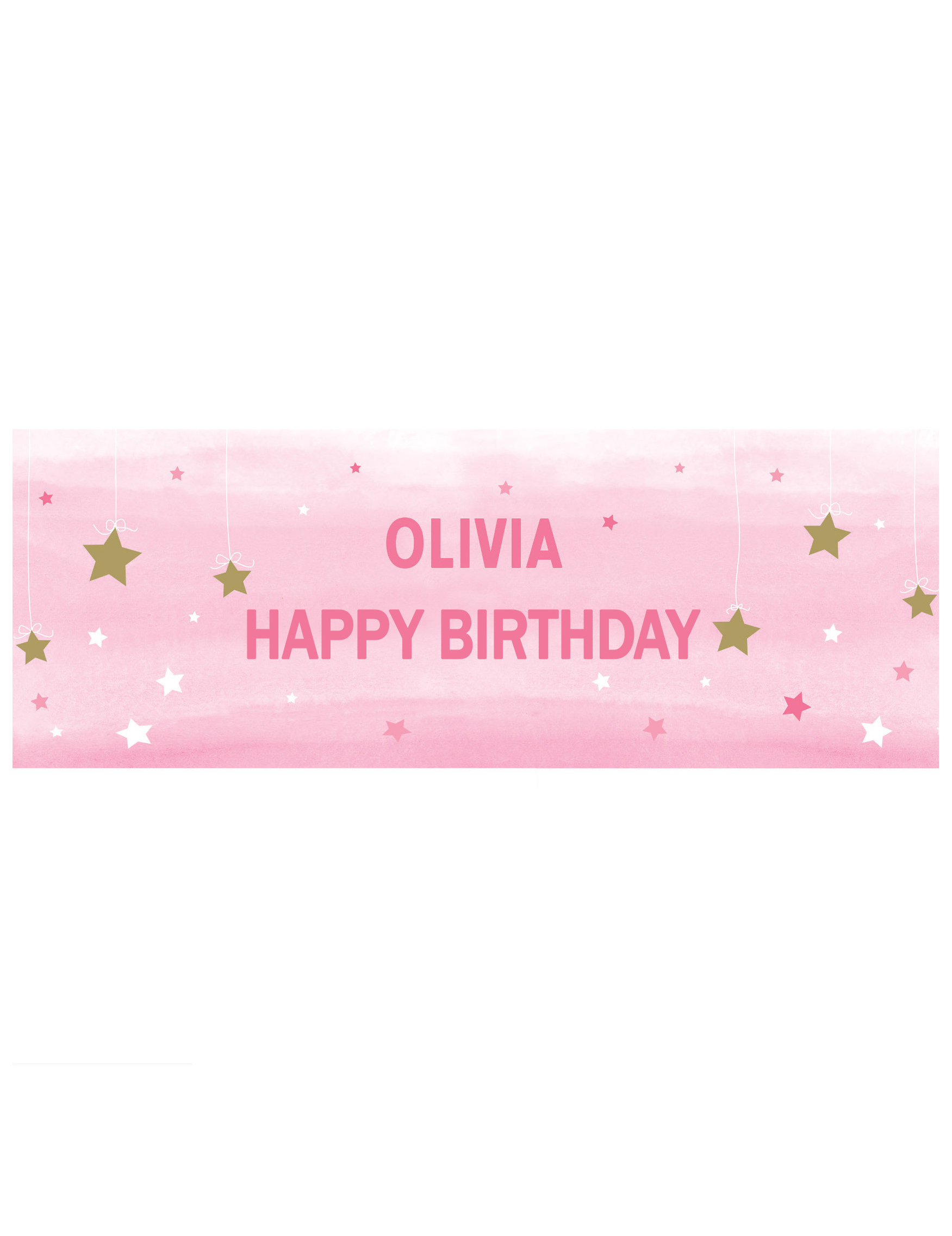 Banner zum Selbstgestalten rosa 50 x 152 cm mit Klebebuchstaben von CREATIVE PARTY