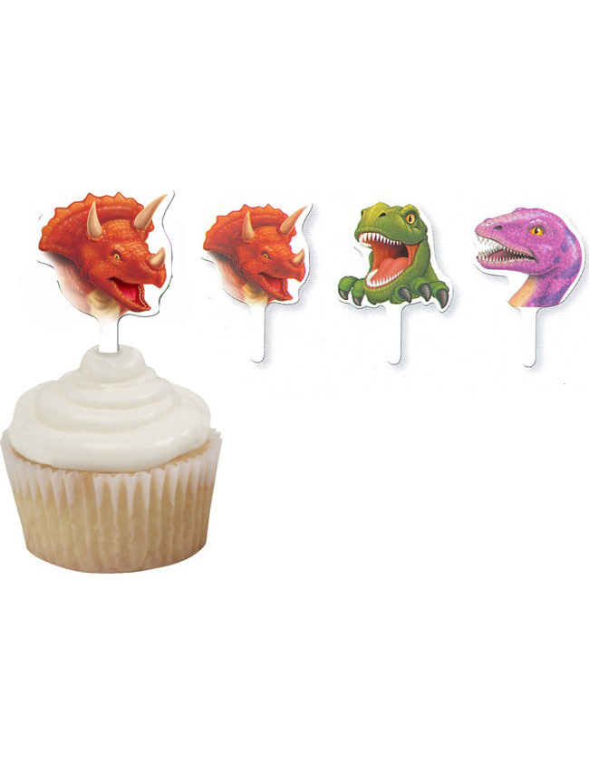 Dinosaurier Kuchendeko-Spieße Kindergeburtstag 12 Stück Dinosaurier Kuchendeko-Spieße Kindergeburtstag 12 Stück von CREATIVE PARTY
