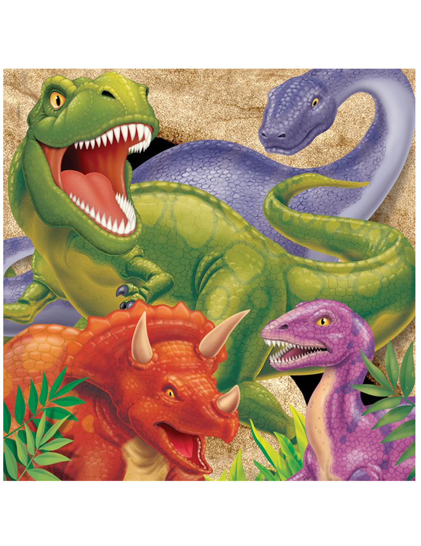 Dinosaurier-Partyservietten Kindergeburtstag 16 Stück 33x33 cm Dinosaurier-Partyservietten Kindergeburtstag 16 Stück 33x33 cm von BIGIEMME SRL
