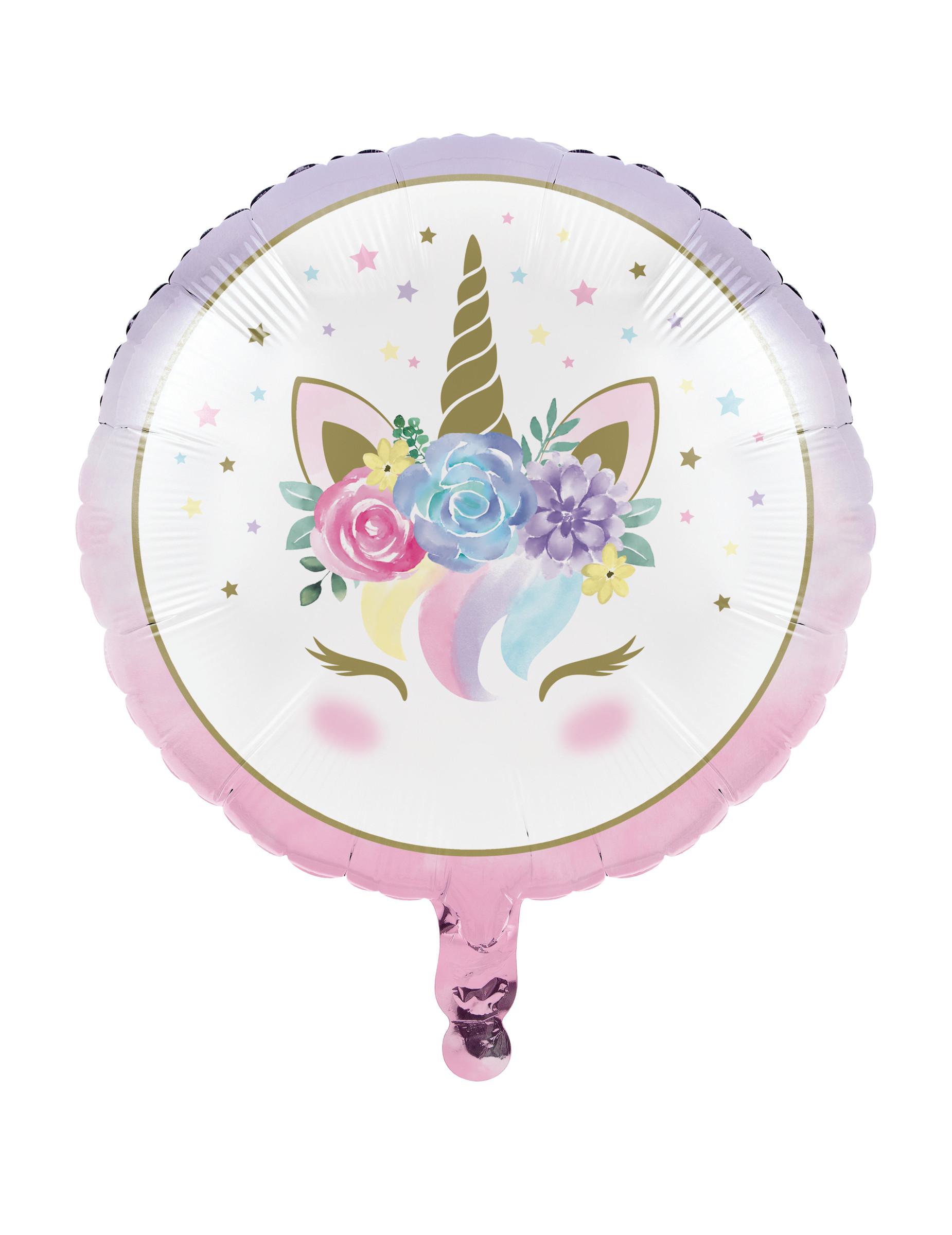 Einhorn-Luftballon Folienballon pastellfarben-gold-weiss 45cm Einhorn-Luftballon Folienballon pastellfarben-gold-weiss 45cm von BIGIEMME SRL