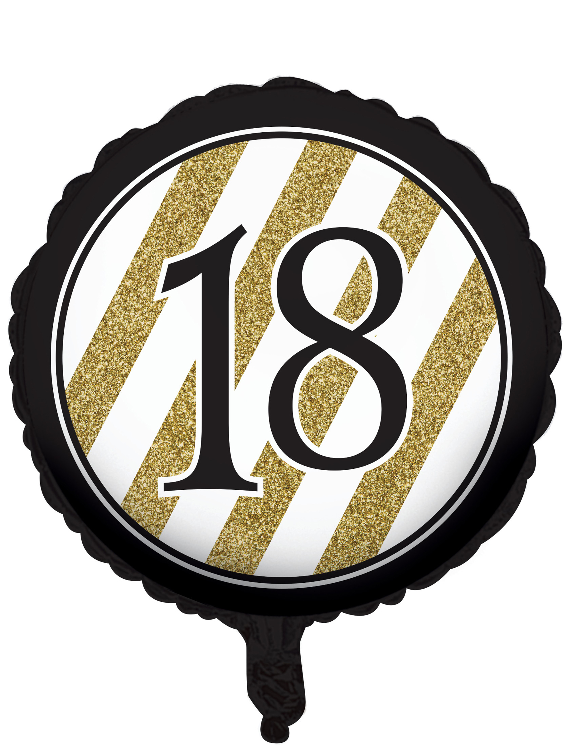 Geburtstagsluftballon 18 Jahre schwarz-gold 46cm Geburtstagsluftballon 18 Jahre schwarz-gold 46cm von CREATIVE PARTY