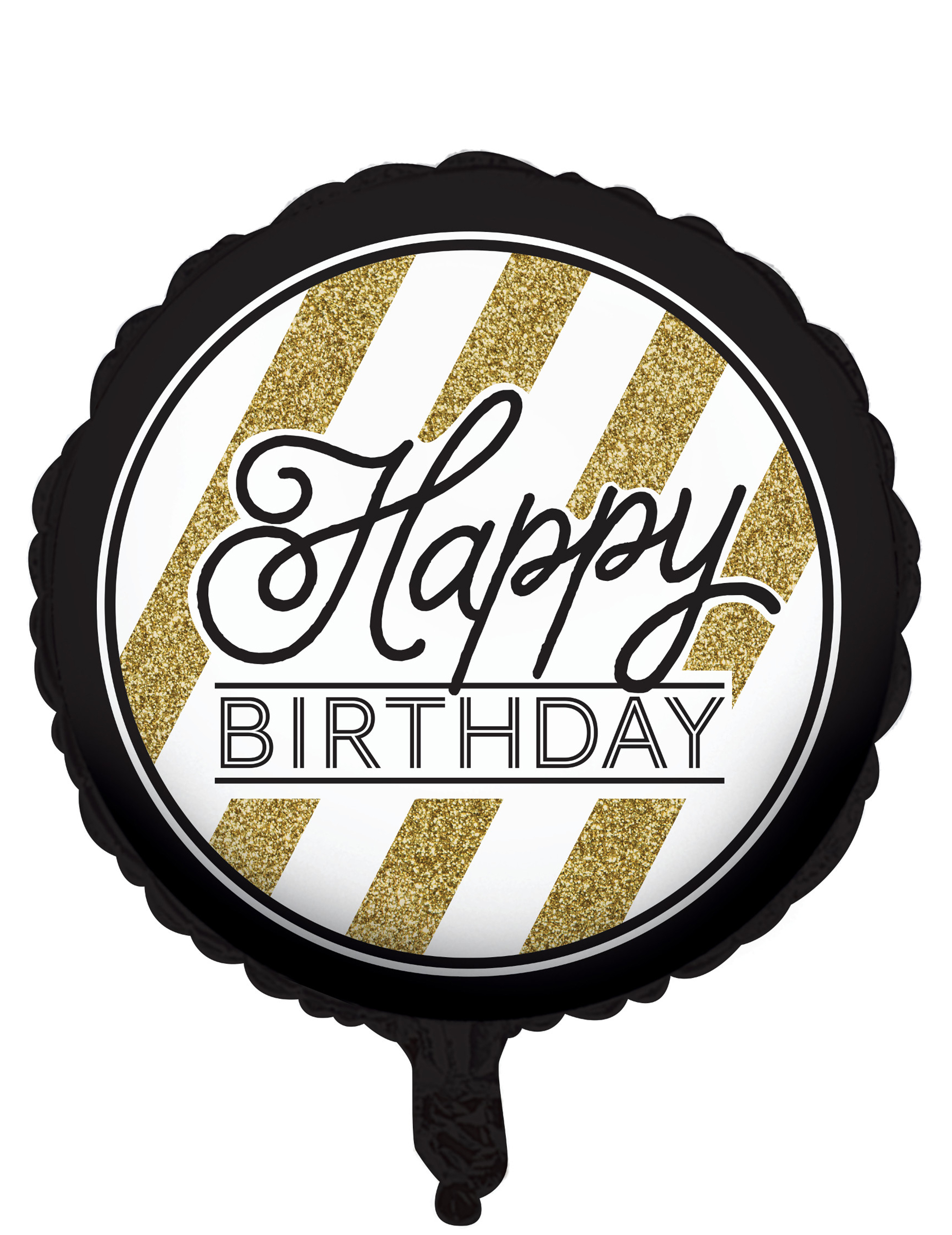 Geburtstagsluftballon Happy Birthday schwarz-gold 46cm Geburtstagsluftballon Happy Birthday schwarz-gold 46cm von BIGIEMME SRL