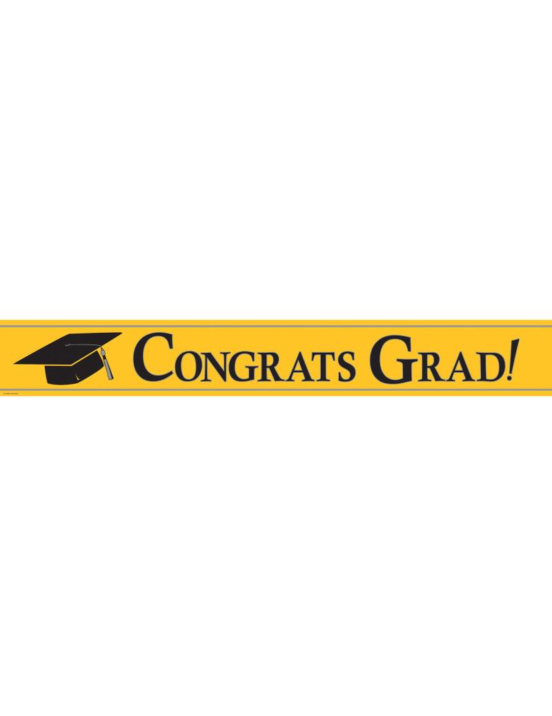 Gelbes Metallic-Banner Congrats Grad 7m Gelbes Metallic-Banner Congrats Grad 7m von CREATIVE PARTY