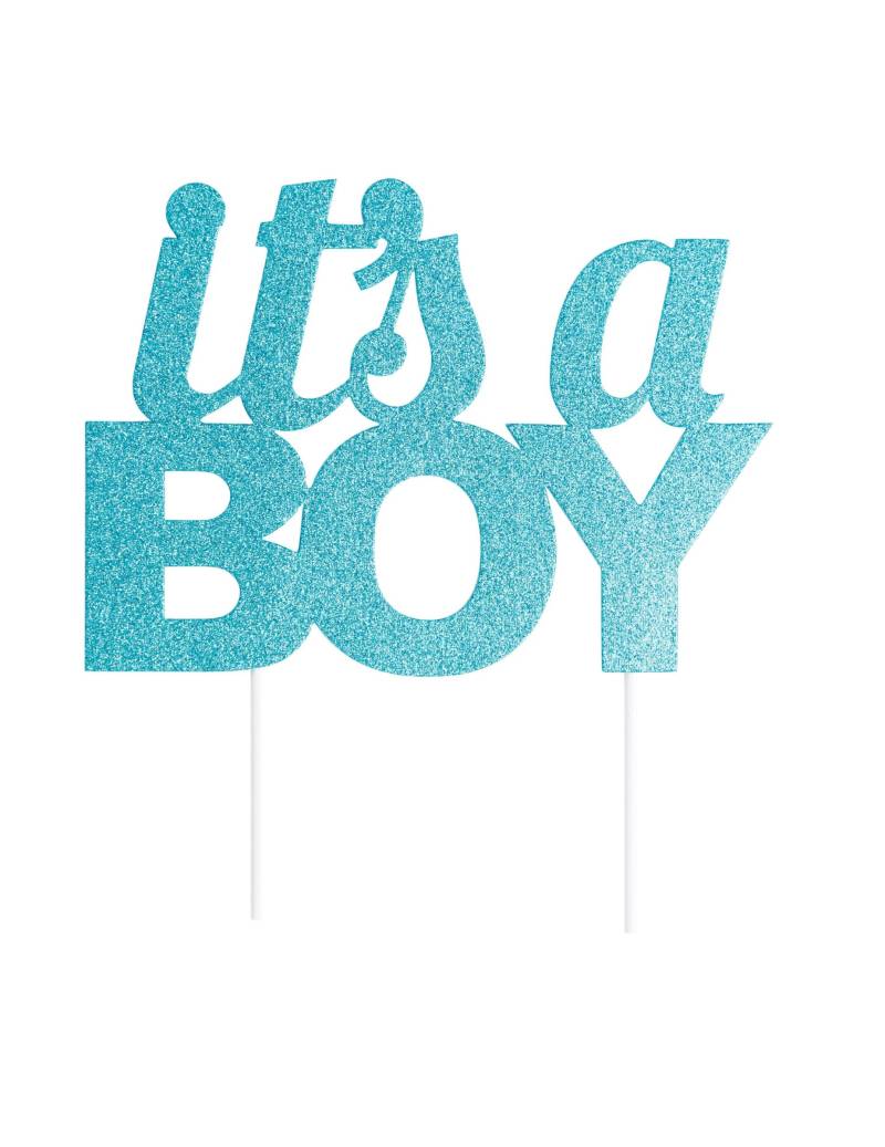 It's a Boy Cake Topper 20 cm Blau mit Glitzer It's a Boy Cake Topper 20 cm Blau mit Glitzer von CREATIVE PARTY
