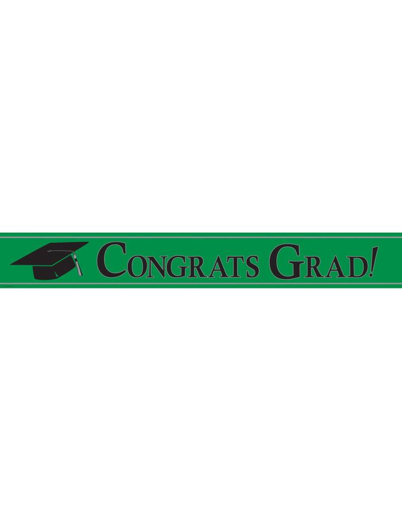 Metallic-Banner "Congrats Grad" Grün, 7 Meter Metallic-Banner "Congrats Grad" Grün, 7 Meter von CREATIVE PARTY