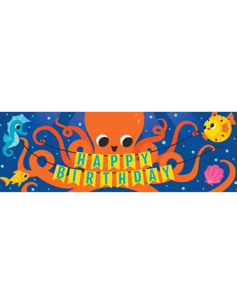 Riesiges Banner "Unter dem Meer" 152 x 51 cm Happy Birthday Riesiges Banner "Unter dem Meer" 152 x 51 cm Happy Birthday von CREATIVE PARTY