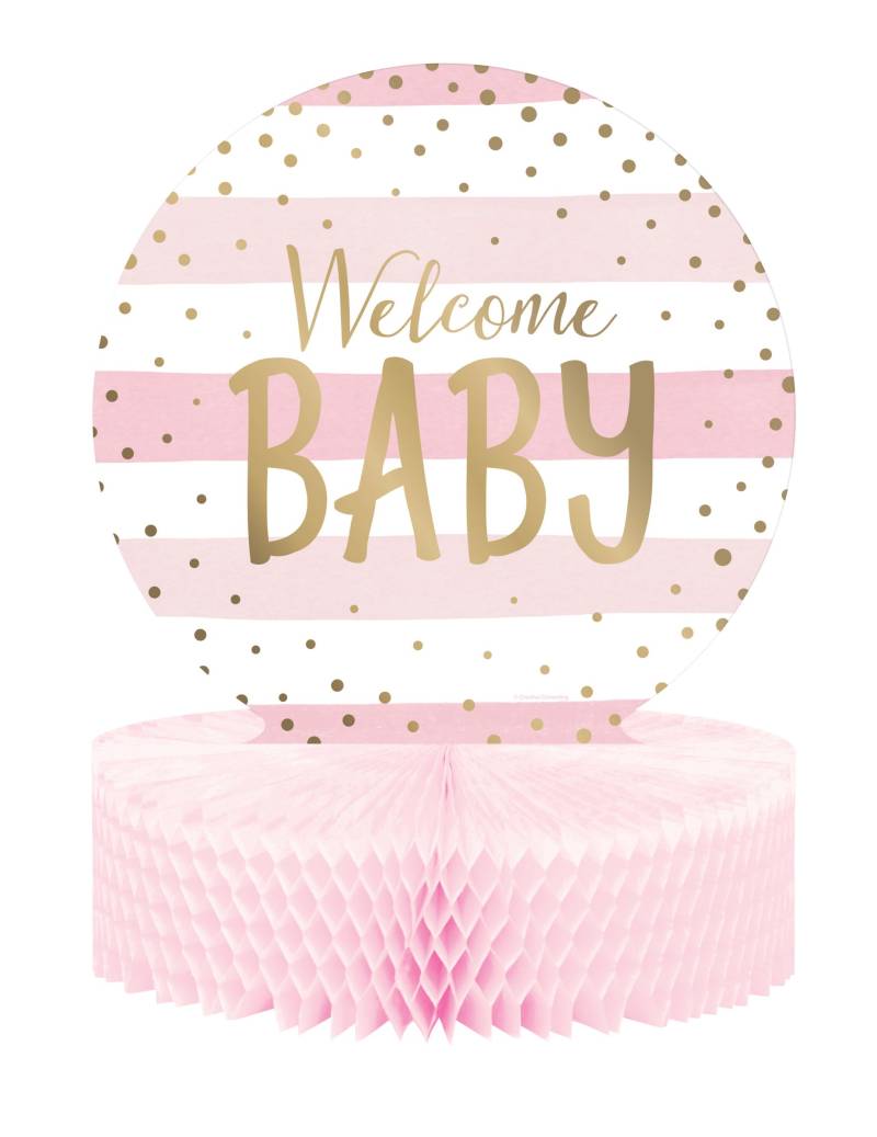 Wabenaufsteller Rosa Gold Punkte 23 x 30,5 cm Wabenaufsteller Rosa Gold Punkte 23 x 30,5 cm von CREATIVE PARTY