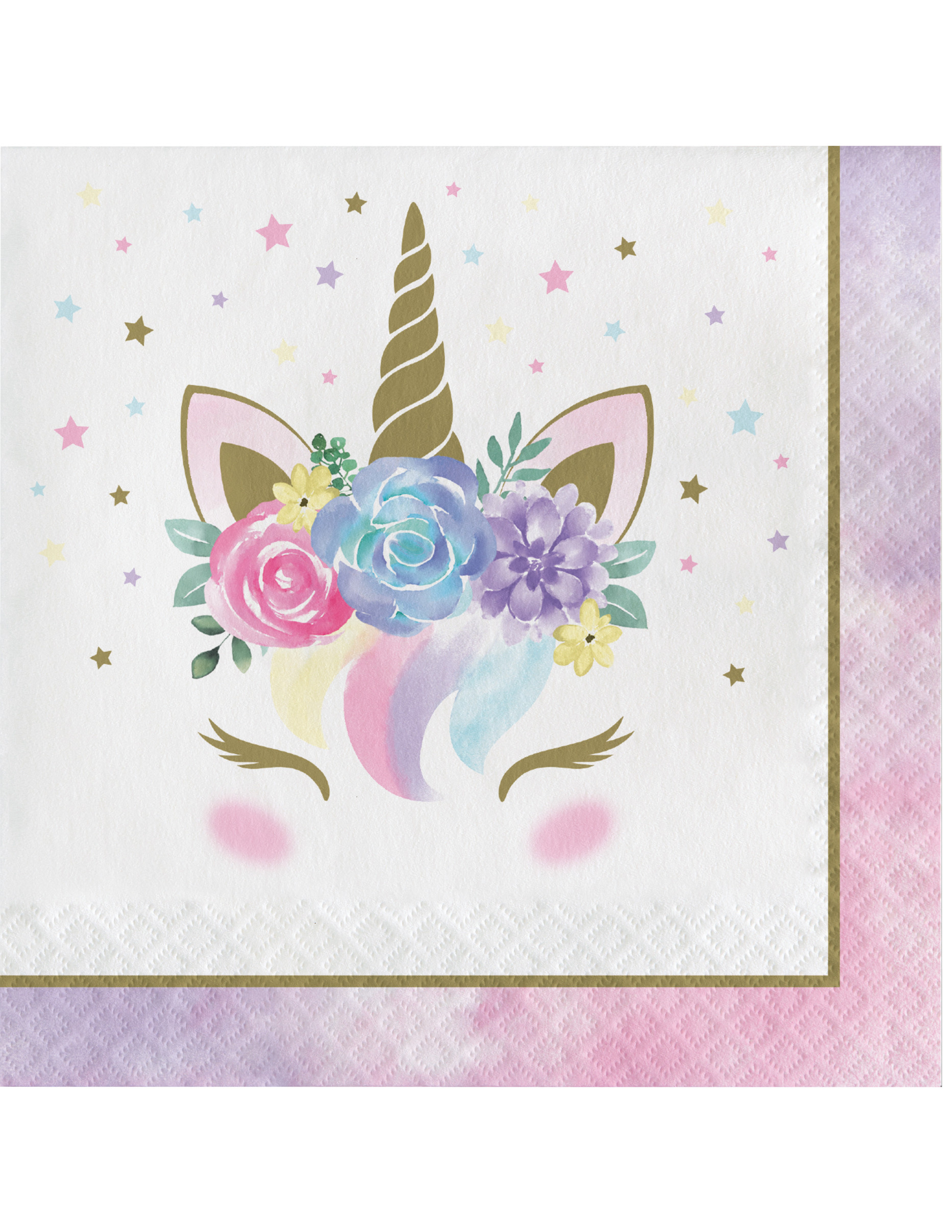 Wunderschöne Einhorn-Servietten 16 Stück bunt 33 x 33 cm Wunderschöne Einhorn-Servietten 16 Stück bunt 33 x 33 cm von BIGIEMME SRL
