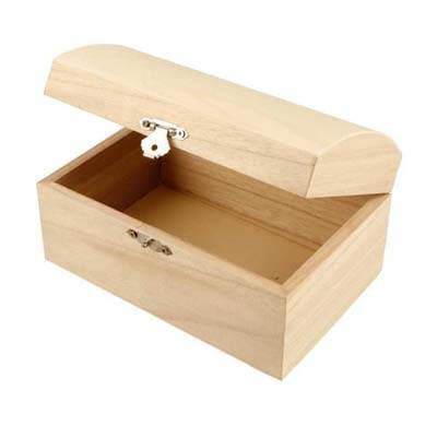 Holztruhe mit gewölbtem Deckel, 16,5x11x8,55cm [Spielzeug] von CREATIVE