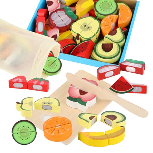 Kinderküche Zubehör Holz, Spielküche Zubehör für Kinder, Holzspielzeug Küche mit Schneidbarem Obst, Zubehör Spielküche, Spielzeug Küchenzubehör für Mädchen und Jungen ab 2 3 Jahren Kinderküche Zubehör Holz, Spielküche Zubehör für Kinder, Holzspielzeug Küche mit Schneidbarem Obst, Zubehör Spielküche, Spielzeug Küchenzubehör für Mädchen und Jungen ab 2 3 Jahren von CRESZZLE