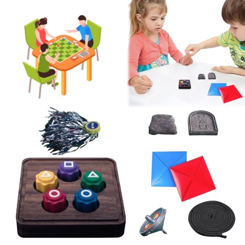 CRGANGZY Gonggi Koreanisches Traditionsspielset – Koreanisches Gesellschaftsspiel mit Steinfangspiel und Squid Steinen for Reisen und Partys von CRGANGZY