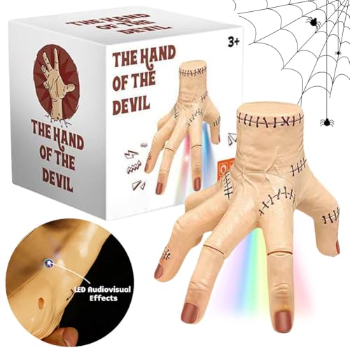 CRGANGZY Halloween animatronische kriechende Hand, elektrische laufende Hand mit Licht- und Toneffekten, realistische Kunsthand als Halloween-Dekoration, Party-Geschenk und Schreibtischornament von CRGANGZY