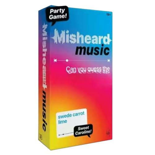 CRGANGZY Musikspiel-Kartenset mit 500 lustigen Falschgehörten Songtext-Karten – Familienspiel for Karaoke, Party & Unterhaltung von CRGANGZY
