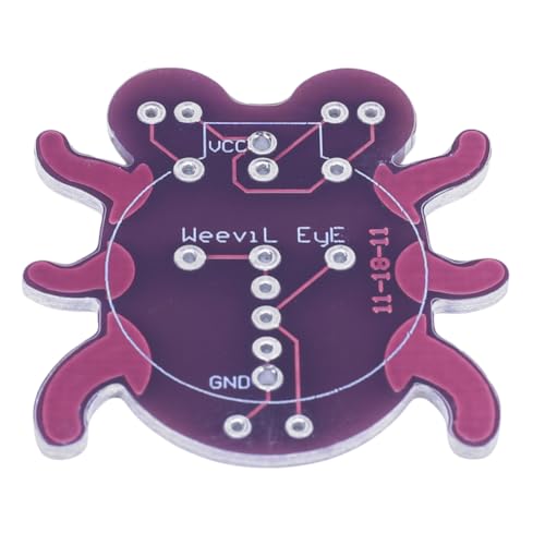 CRGANGZY Rüsselkäfer-Augen-DIY-Kit, elektronisches Anfänger-Lötlern-Spaß-Set mit 2 LEDs, Weevil Beetle Light UP Eyes PCB-Kit, Rot, Gelb, Grün, Weiß, Blau, Schwarz, Lila, für Schülerexperimen CRGANGZY Rüsselkäfer-Augen-DIY-Kit, elektronisches Anfänger-Lötlern-Spaß-Set mit 2 LEDs, Weevil Beetle Light UP Eyes PCB-Kit, Rot, Gelb, Grün, Weiß, Blau, Schwarz, Lila, für Schülerexperimen von CRGANGZY