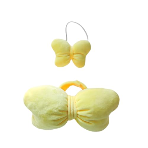 CRGANGZY Schleifenmuster Kleidungsset for Puppen, Maßgeschneiderte Kleidungsstücke mit Bezaubernder Schleife, Perfekt for Pop Mart Plüschtiere und Sammlerfiguren-Gelb CRGANGZY Schleifenmuster Kleidungsset for Puppen, Maßgeschneiderte Kleidungsstücke mit Bezaubernder Schleife, Perfekt for Pop Mart Plüschtiere und Sammlerfiguren-Gelb von CRGANGZY