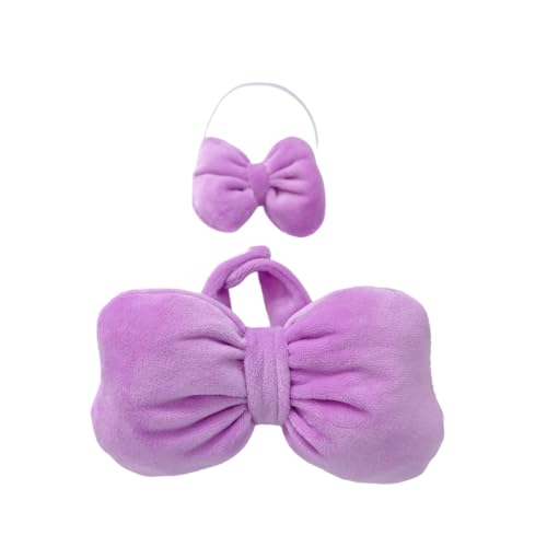 CRGANGZY Schleifenmuster Kleidungsset for Puppen, Maßgeschneiderte Kleidungsstücke mit Bezaubernder Schleife, Perfekt for Pop Mart Plüschtiere und Sammlerfiguren-Lila CRGANGZY Schleifenmuster Kleidungsset for Puppen, Maßgeschneiderte Kleidungsstücke mit Bezaubernder Schleife, Perfekt for Pop Mart Plüschtiere und Sammlerfiguren-Lila von CRGANGZY