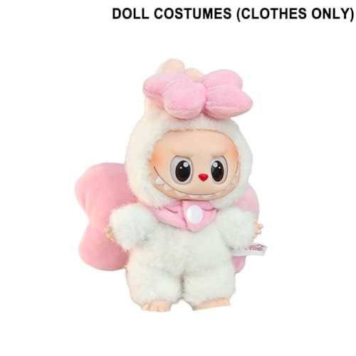 CRGANGZY Schleifenmuster Kleidungsset for Puppen, Maßgeschneiderte Kleidungsstücke mit Bezaubernder Schleife, Perfekt for Pop Mart Plüschtiere und Sammlerfiguren-Rosa CRGANGZY Schleifenmuster Kleidungsset for Puppen, Maßgeschneiderte Kleidungsstücke mit Bezaubernder Schleife, Perfekt for Pop Mart Plüschtiere und Sammlerfiguren-Rosa von CRGANGZY