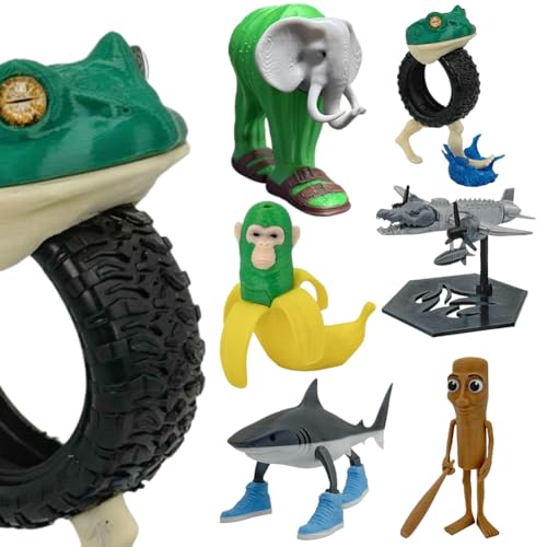 CRGANGZY Tung Tung-Tung Tung Sahur Figur 3D-gedruckte lustige Hai-Figur tralalerotralala humorvolle Raubtierfigur 3D-gedrucktes Tiermodell dekoratives Schreibtischornament CRGANGZY Tung Tung-Tung Tung Sahur Figur 3D-gedruckte lustige Hai-Figur tralalerotralala humorvolle Raubtierfigur 3D-gedrucktes Tiermodell dekoratives Schreibtischornament von CRGANGZY