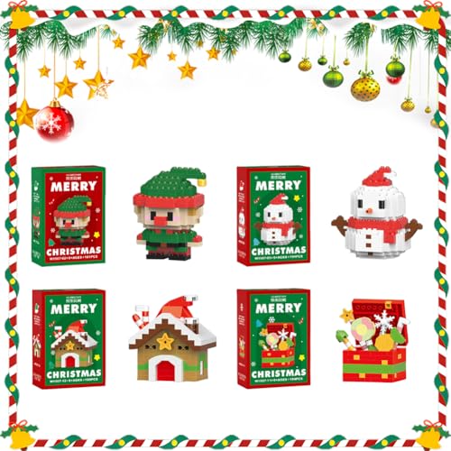 CRGANGZY Weihnachtliches Bausteine-Set, 4-teilig mit Mini-Santa-Figuren, DIY Weihnachtsbau-Spielzeug, Festliche Strumpf-Füller, Party-Geschenke & Christbaumschmuck for Kinder CRGANGZY Weihnachtliches Bausteine-Set, 4-teilig mit Mini-Santa-Figuren, DIY Weihnachtsbau-Spielzeug, Festliche Strumpf-Füller, Party-Geschenke & Christbaumschmuck for Kinder von CRGANGZY