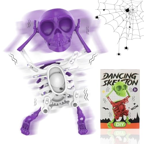 Tanzender und Schaukelnder Totenkopf Spielzeug,3D Schaukel-Skelett mit Federmechanismus for den Schreibtisch, Wippender Uhrwerk-Schädel, Kreativer Stressabbau, Lustiges Geschenk und Deko for Halloween Tanzender und Schaukelnder Totenkopf Spielzeug,3D Schaukel-Skelett mit Federmechanismus for den Schreibtisch, Wippender Uhrwerk-Schädel, Kreativer Stressabbau, Lustiges Geschenk und Deko for Halloween von CRGANGZY