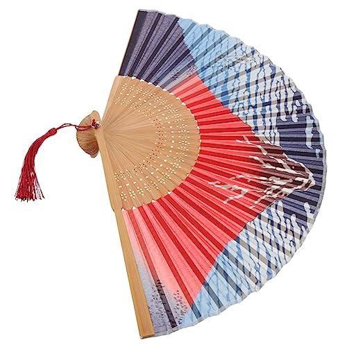 CRILSTYLEO Japanischer Faltfächer aus mit Seide Langlebiger Handfächer für Damen Eleganter Orientalischer Stil Faltbarer Handventilator Dekorativ und Praktisch von CRILSTYLEO