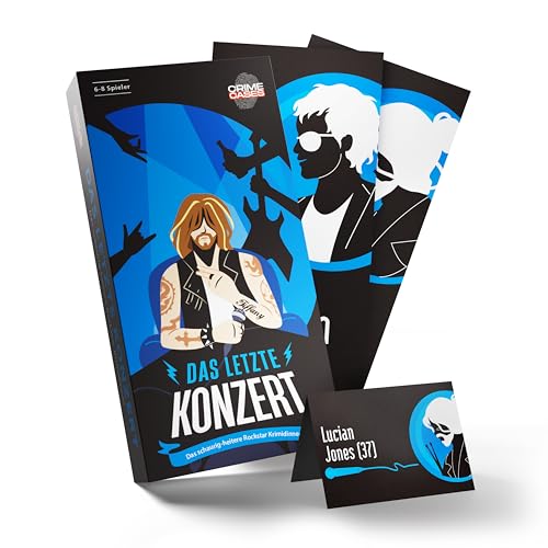 CRIMECASES Krimidinner für 6-8 Spieler: Das letzte Konzert | Das schaurig-heitere Rockstar Krimi Dinner für 6 bis 8 Personen | Mörderische Dinnerparty ab 14 Jahren CRIMECASES Krimidinner für 6-8 Spieler: Das letzte Konzert | Das schaurig-heitere Rockstar Krimi Dinner für 6 bis 8 Personen | Mörderische Dinnerparty ab 14 Jahren von CRIMECASES