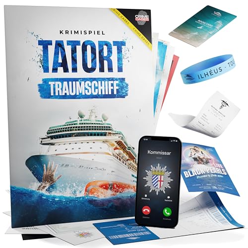 CRIMECASES Krimispiel für Erwachsene: Tatort Traumschiff I Mordfall lösen Spiel für 1-6 Personen ab 14 Jahren I Detektiv Escape Spiel für Zuhause von CRIMECASES