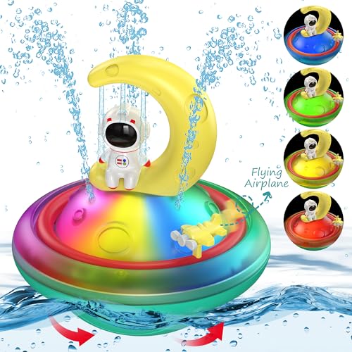CRIOLPO Badewannenspielzeug, Wasserspielzeug mit Licht Badespielzeug ab 1 2 3 Jahre, Badewanne Spielzeug mit Automatische Induktion, Spray Wasser Spielzeug Geschenke für Baby Jungen Mädchen CRIOLPO Badewannenspielzeug, Wasserspielzeug mit Licht Badespielzeug ab 1 2 3 Jahre, Badewanne Spielzeug mit Automatische Induktion, Spray Wasser Spielzeug Geschenke für Baby Jungen Mädchen von CRIOLPO