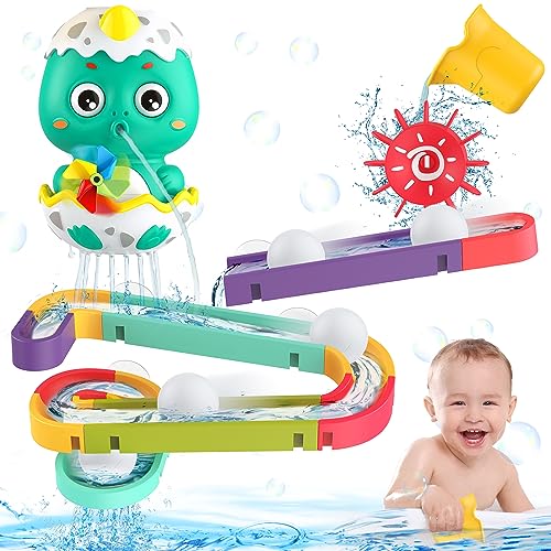CRIOLPO Badewannenspielzeug, Badespielzeug ab 3 4 5 Jahre DIY Kugelbahn Wasserspielzeug Badewannen Spielzeug Baby, Wasser Spielzeug Kinder Badespaß Geschenk Mädchen Junge von CRIOLPO
