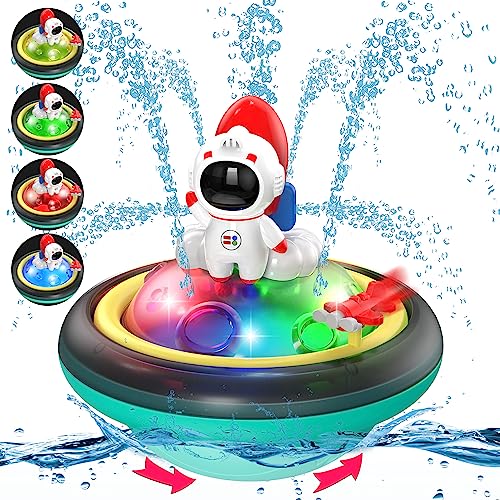 CRIOLPO Badewannenspielzeug, Wasserspielzeug mit Licht Badespielzeug ab 1 2 3 Jahre, Badewanne Spielzeug mit Automatische Induktion, Spray Wasser Spielzeug Geschenke für Baby Jungen Mädchen CRIOLPO Badewannenspielzeug, Wasserspielzeug mit Licht Badespielzeug ab 1 2 3 Jahre, Badewanne Spielzeug mit Automatische Induktion, Spray Wasser Spielzeug Geschenke für Baby Jungen Mädchen von CRIOLPO