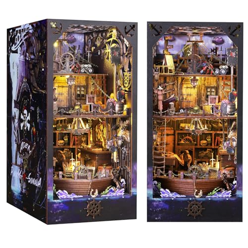 CRIOLPO Book Nook Kit-DIY Puppenhaus Holz Haus, Buch Ecke Miniatur Kit für Erwachsene Teens, 3D Holzpuzzle Bücherecke Bücherregaleinsatz mit Sensor Led Licht CRIOLPO Book Nook Kit-DIY Puppenhaus Holz Haus, Buch Ecke Miniatur Kit für Erwachsene Teens, 3D Holzpuzzle Bücherecke Bücherregaleinsatz mit Sensor Led Licht von CRIOLPO